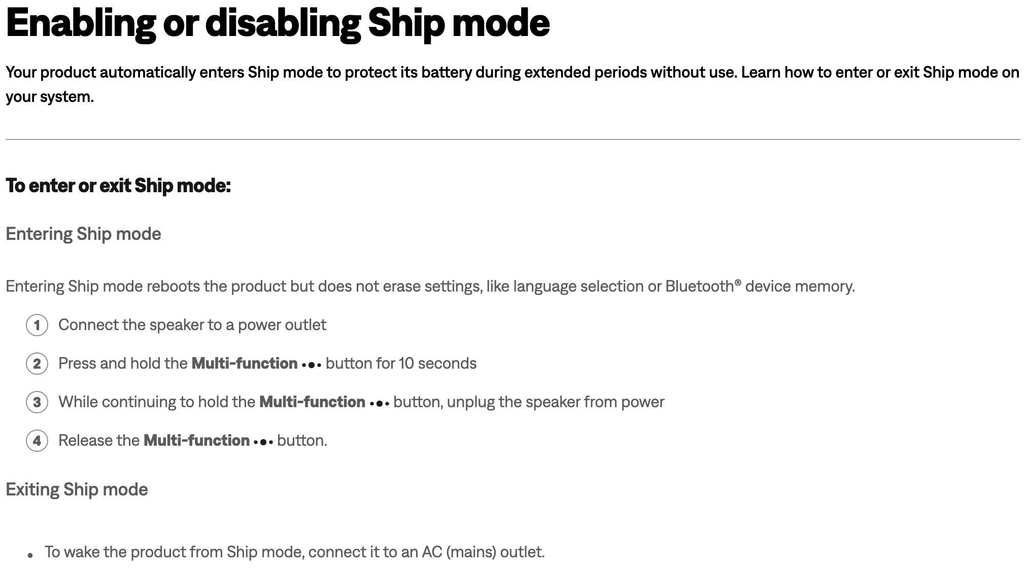The Bose Support Site